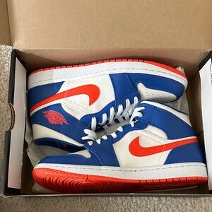 Nike Blue and Orange Men's Shoes